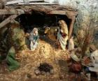 Σκηνή της γεννήσεως του Ιησού σε μια σταθερή κοντά στην Βηθλεέμ